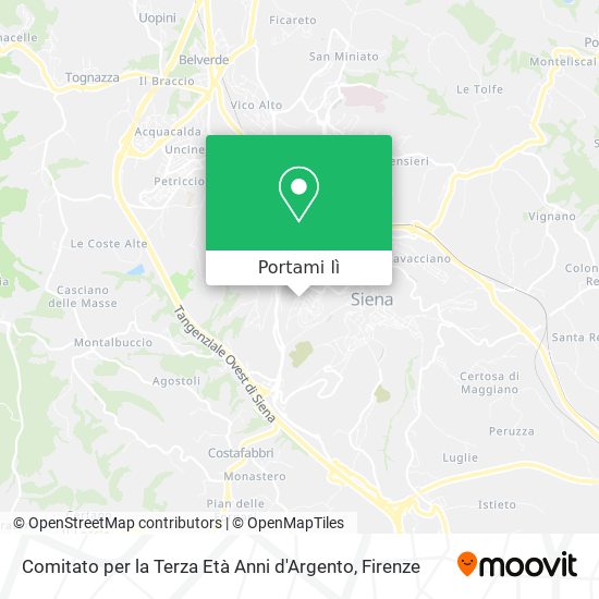 Mappa Comitato per la Terza Età Anni d'Argento
