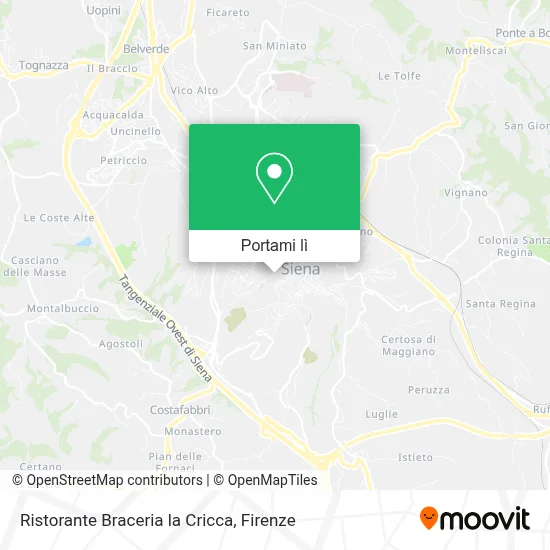 Mappa Ristorante Braceria la Cricca