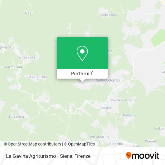 Mappa La Gavina Agriturismo - Siena