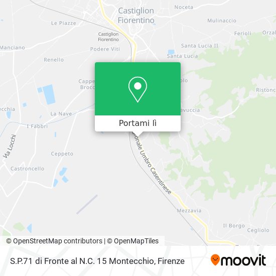 Mappa S.P.71 di Fronte al N.C. 15 Montecchio
