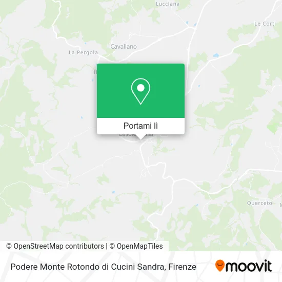 Mappa Podere Monte Rotondo di Cucini Sandra