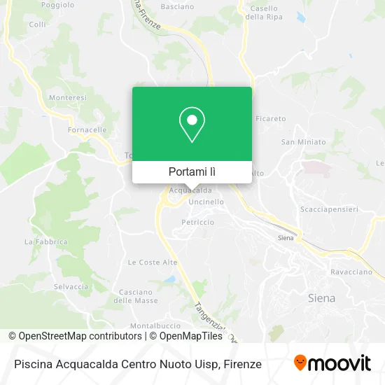 Mappa Piscina Acquacalda Centro Nuoto Uisp