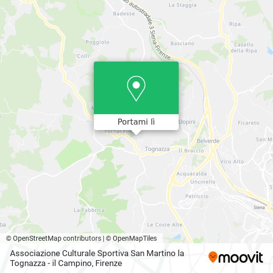 Mappa Associazione Culturale Sportiva San Martino la Tognazza - il Campino