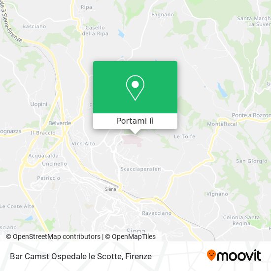 Mappa Bar Camst Ospedale le Scotte