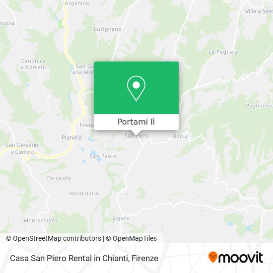 Mappa Casa San Piero Rental in Chianti