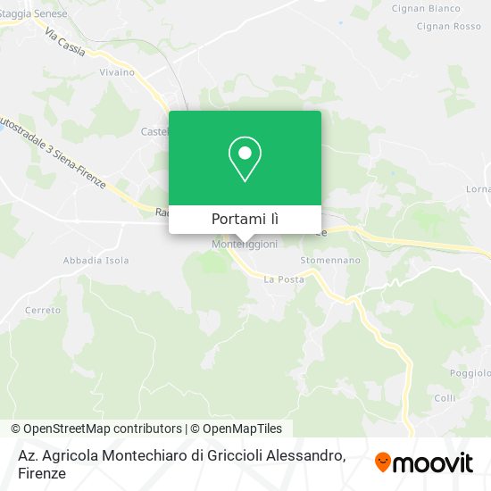Mappa Az. Agricola Montechiaro di Griccioli Alessandro