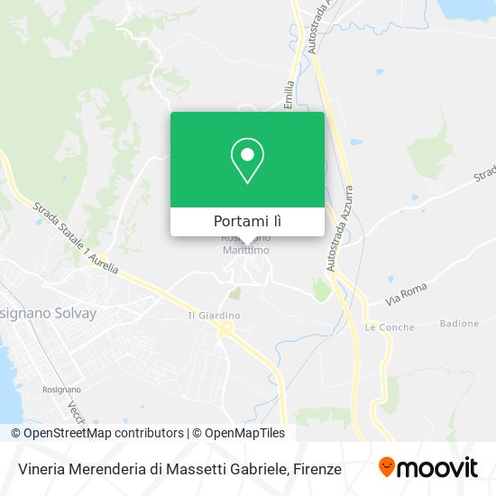 Mappa Vineria Merenderia di Massetti Gabriele