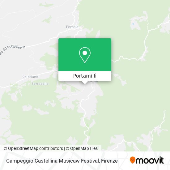 Mappa Campeggio Castellina Musicaw Festival