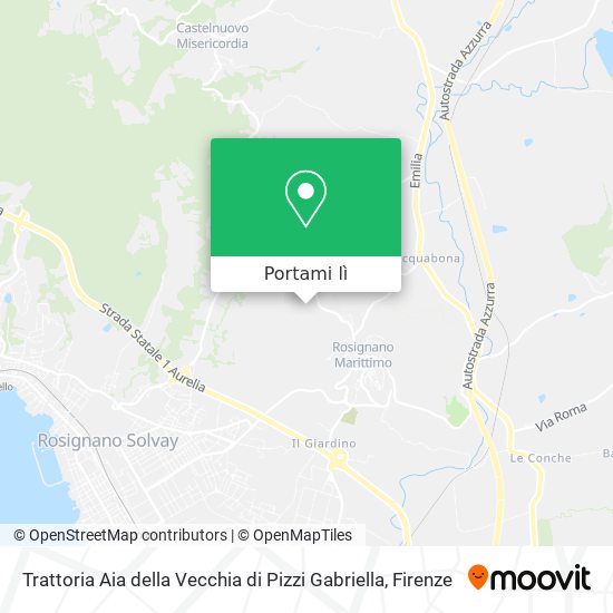 Mappa Trattoria Aia della Vecchia di Pizzi Gabriella