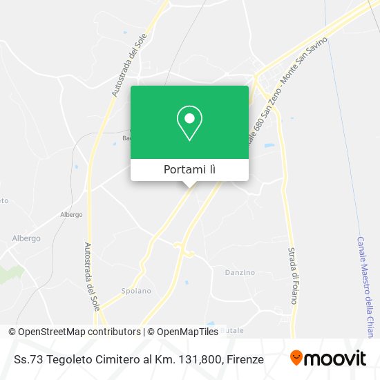 Mappa Ss.73 Tegoleto Cimitero al Km. 131,800