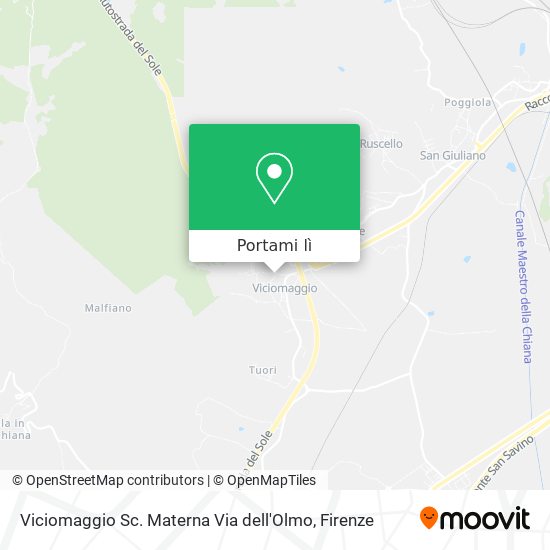 Mappa Viciomaggio Sc. Materna Via dell'Olmo