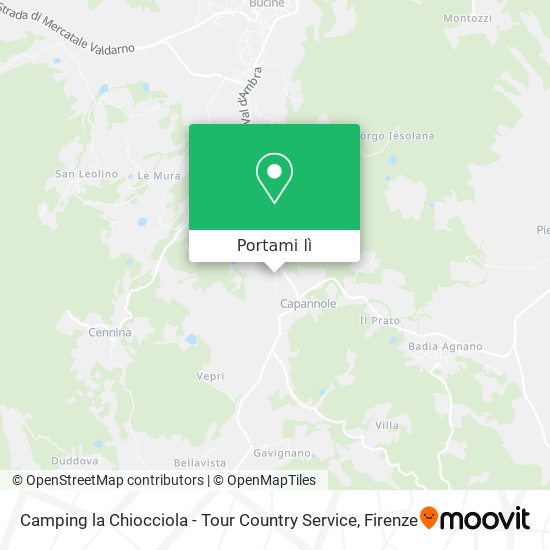 Mappa Camping la Chiocciola - Tour Country Service