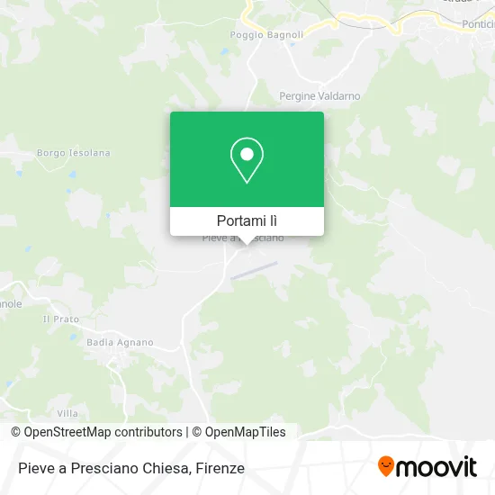 Mappa Pieve a Presciano Chiesa