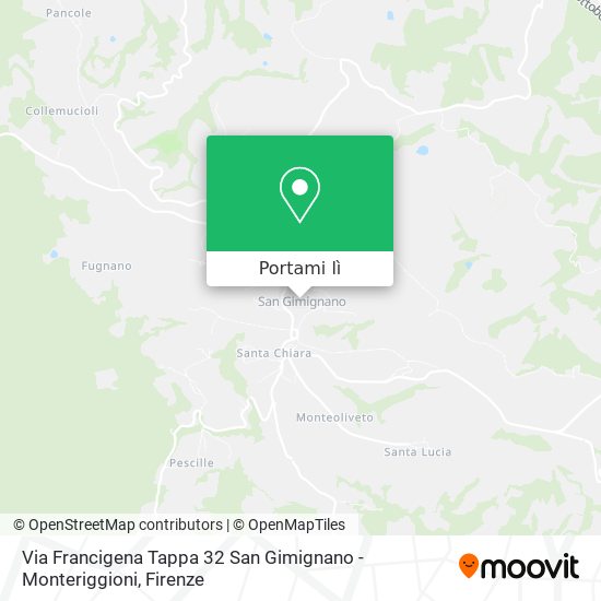 Mappa Via Francigena Tappa 32 San Gimignano - Monteriggioni
