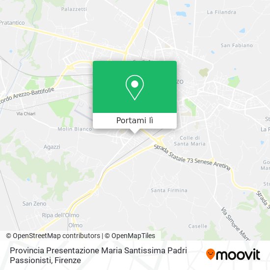 Mappa Provincia Presentazione Maria Santissima Padri Passionisti