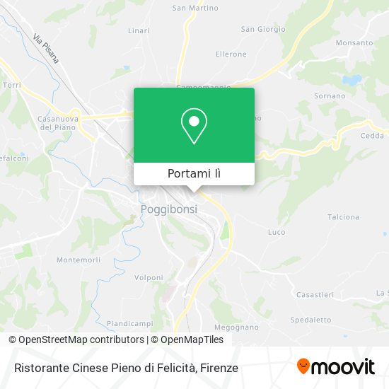 Mappa Ristorante Cinese Pieno di Felicità