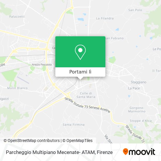 Mappa Parcheggio Multipiano Mecenate- ATAM