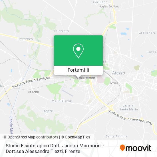 Mappa Studio Fisioterapico Dott. Jacopo Marmorini - Dott.ssa Alessandra Tiezzi