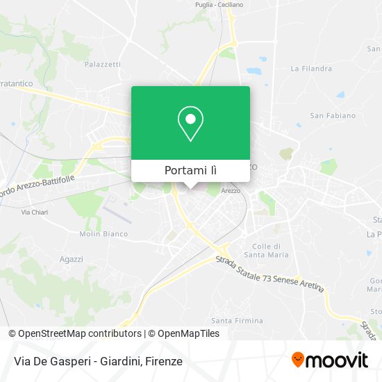 Mappa Via De Gasperi - Giardini