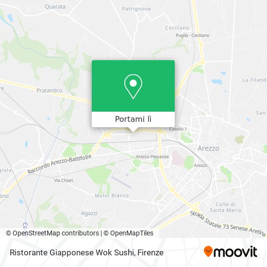 Mappa Ristorante Giapponese Wok Sushi