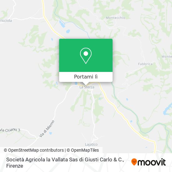 Mappa Società Agricola la Vallata Sas di Giusti Carlo & C.