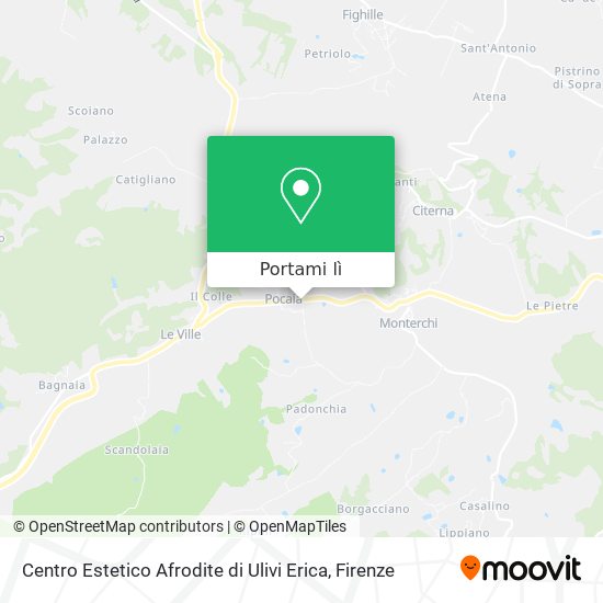 Mappa Centro Estetico Afrodite di Ulivi Erica
