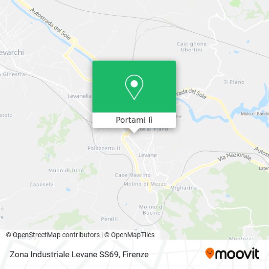 Mappa Zona Industriale Levane SS69