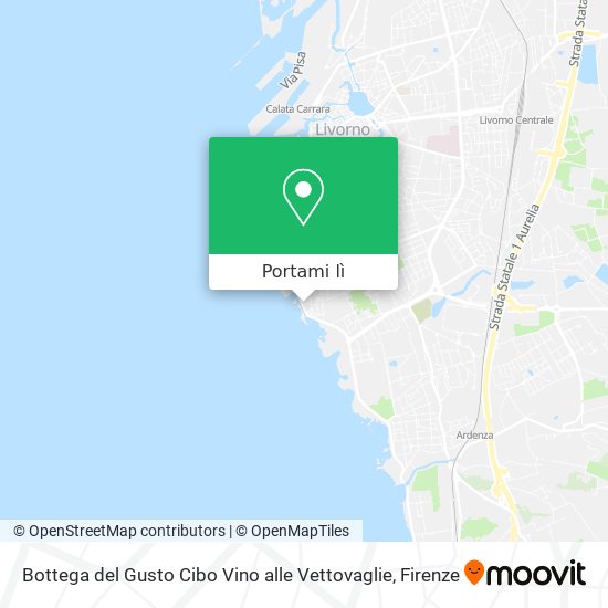 Mappa Bottega del Gusto Cibo Vino alle Vettovaglie