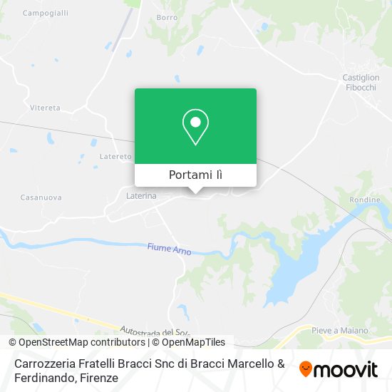 Mappa Carrozzeria Fratelli Bracci Snc di Bracci Marcello & Ferdinando