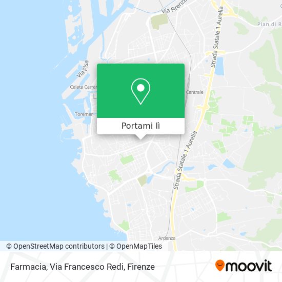 Mappa Farmacia, Via Francesco Redi