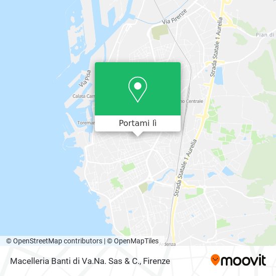 Mappa Macelleria Banti di Va.Na. Sas & C.