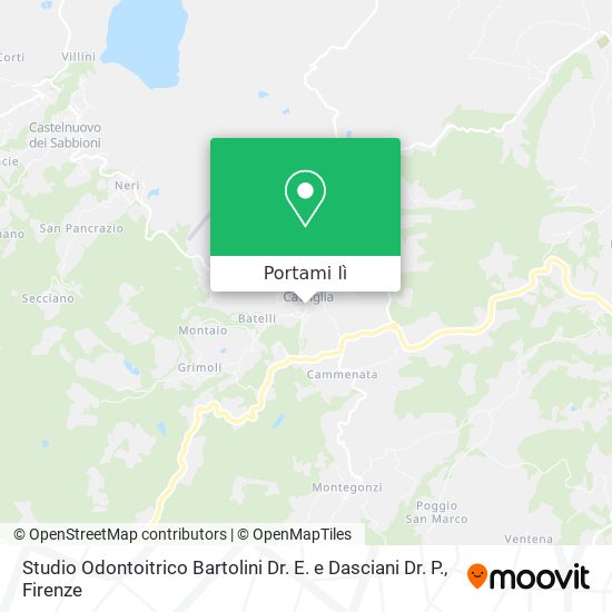 Mappa Studio Odontoitrico Bartolini Dr. E. e Dasciani Dr. P.