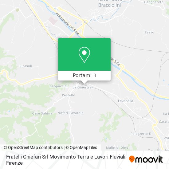 Mappa Fratelli Chiefari Srl Movimento Terra e Lavori Fluviali