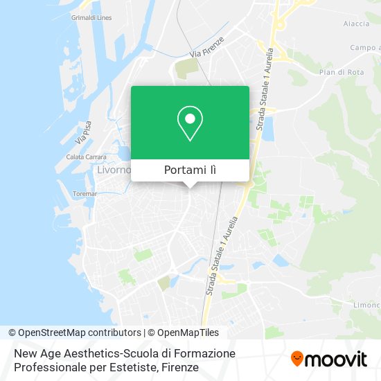 Mappa New Age Aesthetics-Scuola di Formazione Professionale per Estetiste