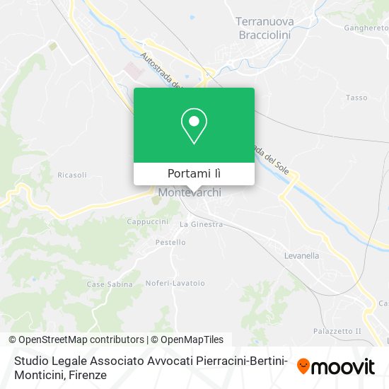 Mappa Studio Legale Associato Avvocati Pierracini-Bertini-Monticini
