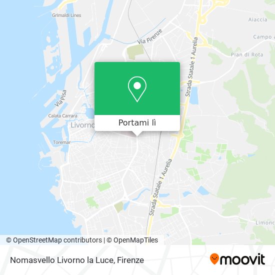 Mappa Nomasvello Livorno la Luce