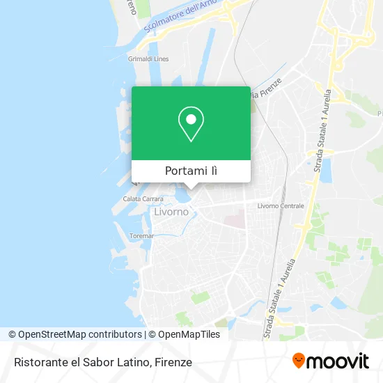 Mappa Ristorante el Sabor Latino