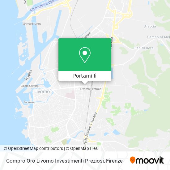Mappa Compro Oro Livorno Investimenti Preziosi