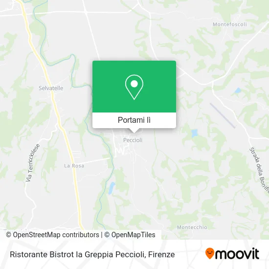 Mappa Ristorante Bistrot la Greppia Peccioli