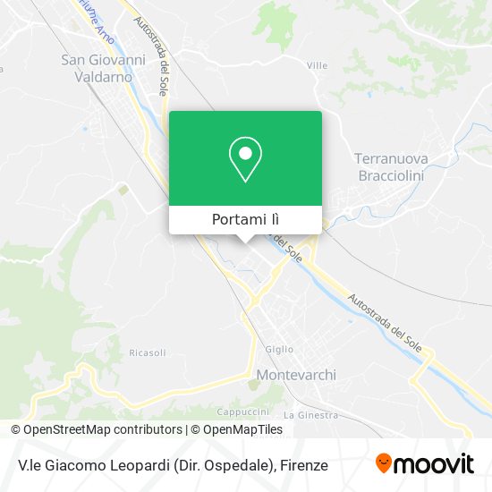 Mappa V.le Giacomo Leopardi (Dir. Ospedale)
