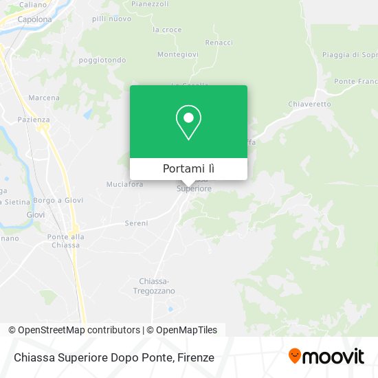 Mappa Chiassa Superiore Dopo Ponte