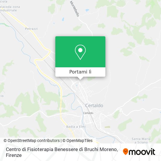Mappa Centro di Fisioterapia Benessere di Bruchi Moreno