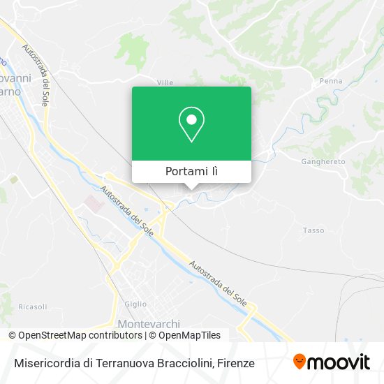 Come arrivare a Misericordia di Terranuova Bracciolini a Arezzo