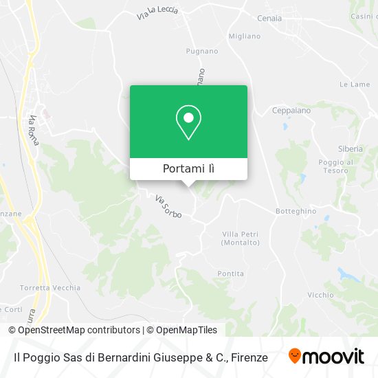 Mappa Il Poggio Sas di Bernardini Giuseppe & C.