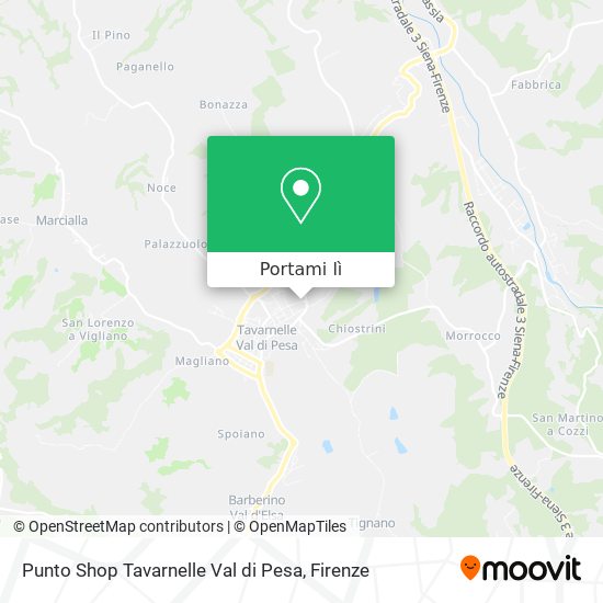 Mappa Punto Shop Tavarnelle Val di Pesa