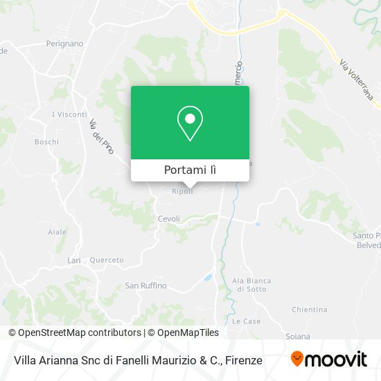 Mappa Villa Arianna Snc di Fanelli Maurizio & C.