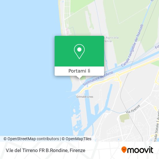 Mappa V.le del Tirreno FR B.Rondine