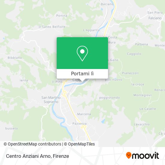 Mappa Centro Anziani Arno