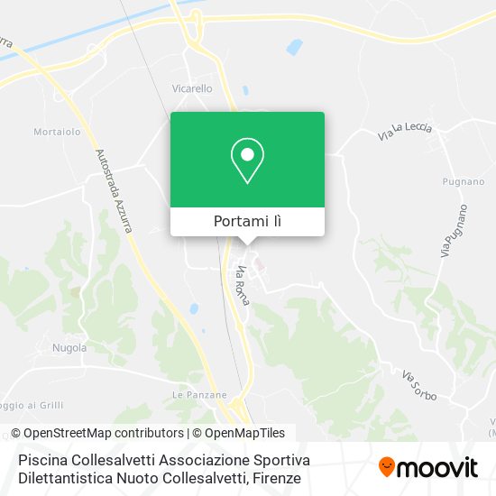 Mappa Piscina Collesalvetti Associazione Sportiva Dilettantistica Nuoto Collesalvetti