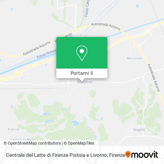Mappa Centrale del Latte di Firenze Pistoia e Livorno